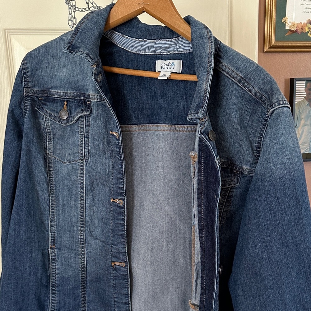 Croft & Barrow Blue Denim Jacket XXL